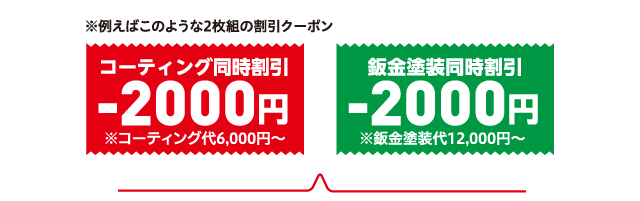 ※例えばこのような2枚組の割引クーポン